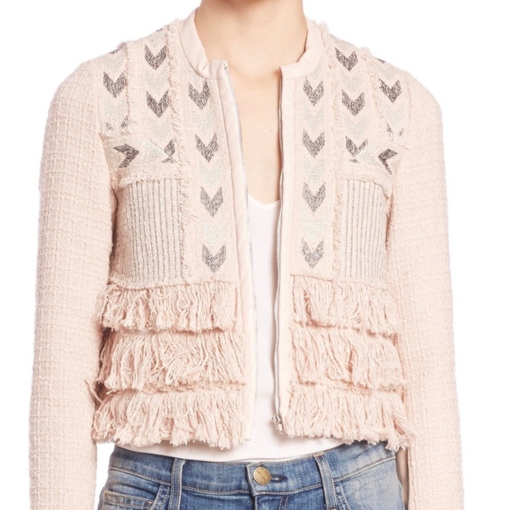 Rebecca Taylor Blush Tweed Jacket